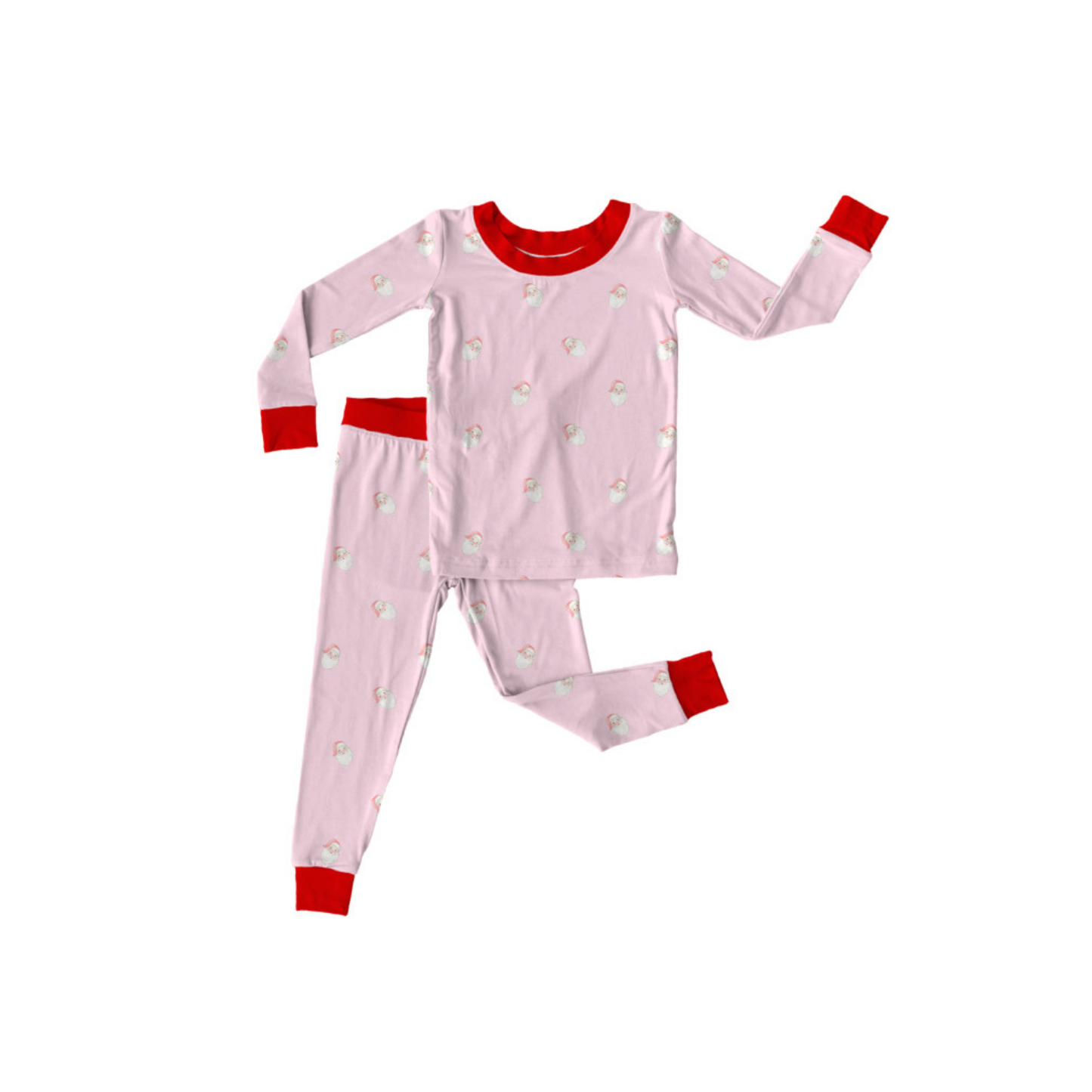 Vintage Santas Pink Pajama Set