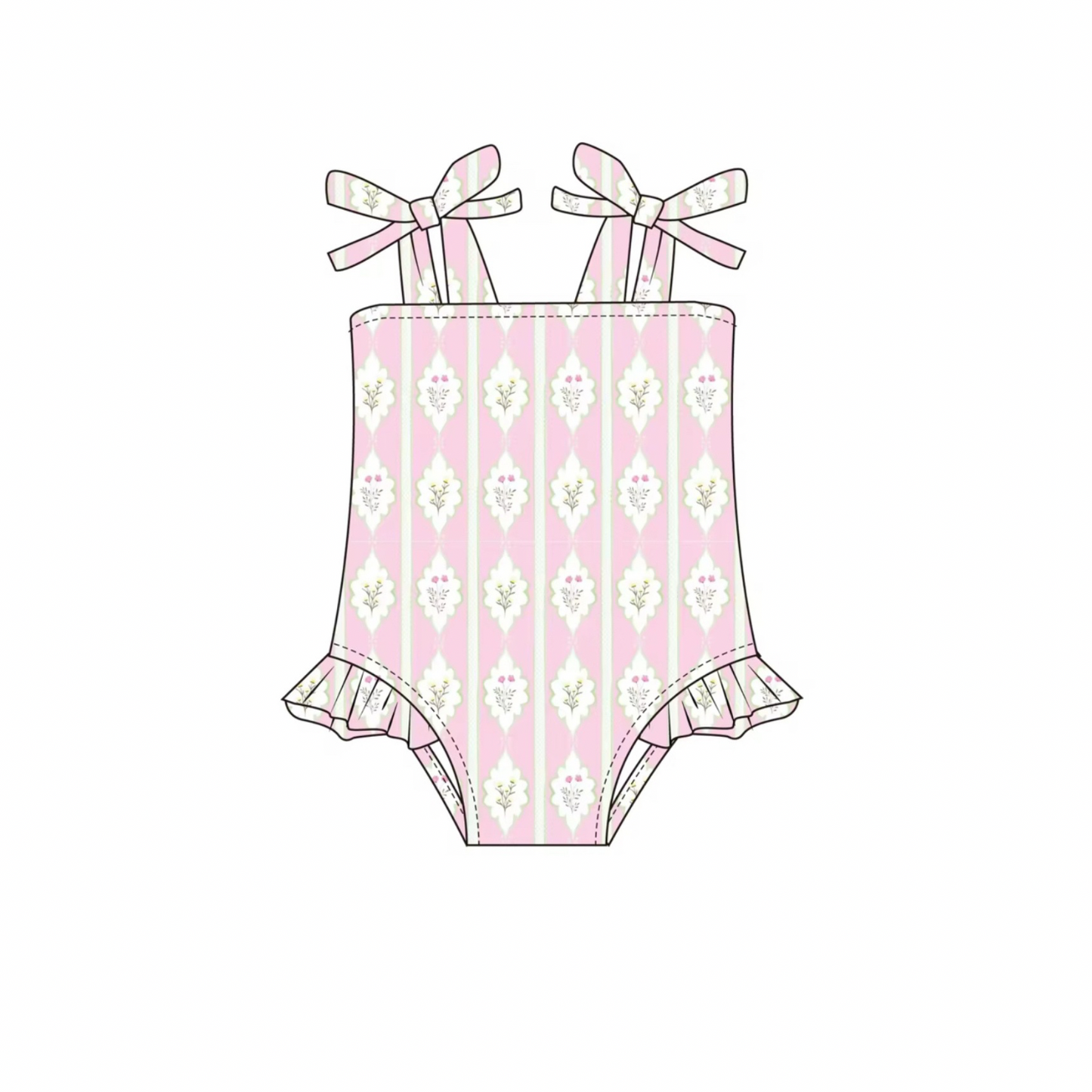 Pink Poppies Swimsuit (RTS)