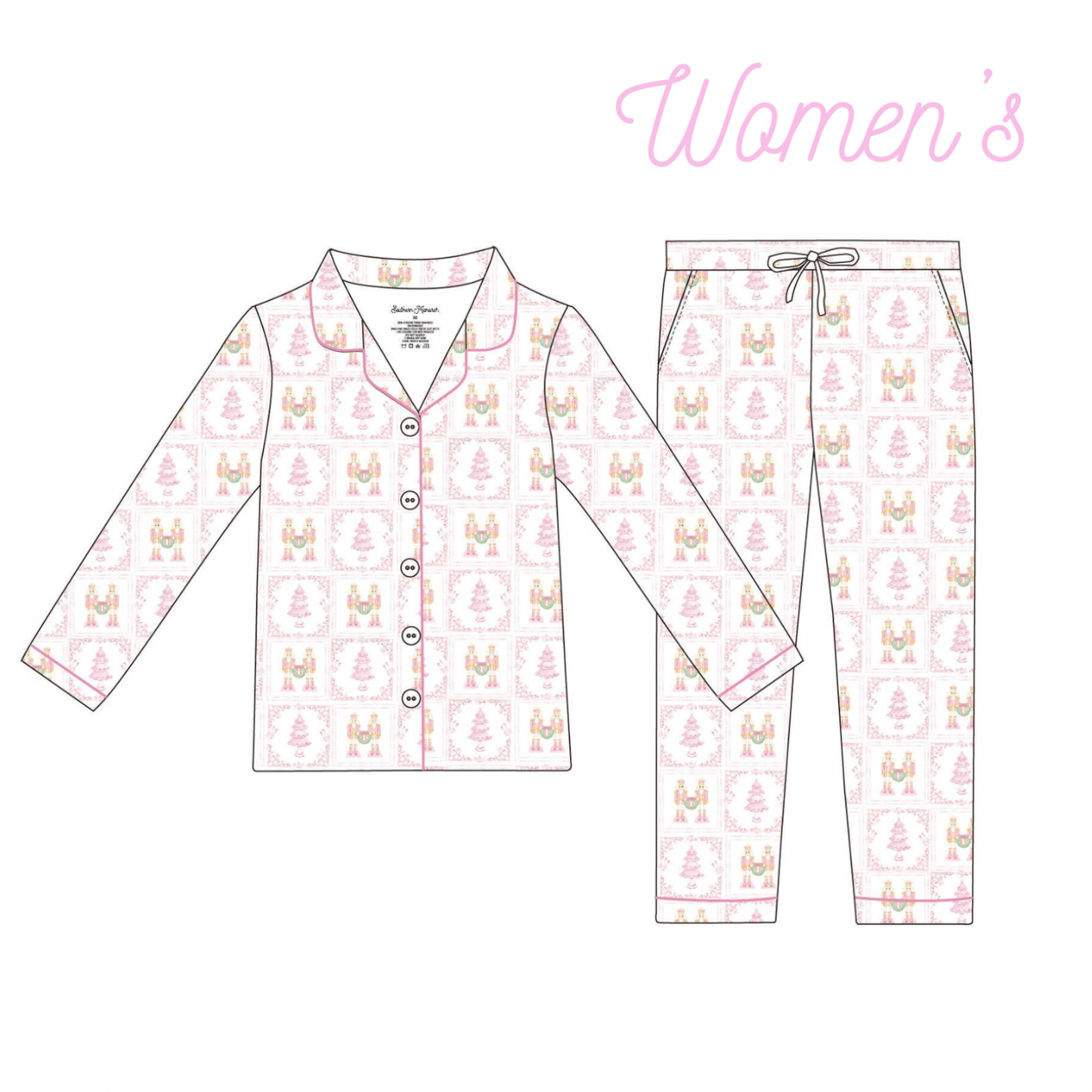 Pink Nutcrackers - Women’s Pajama Set Long (Ships Early November)